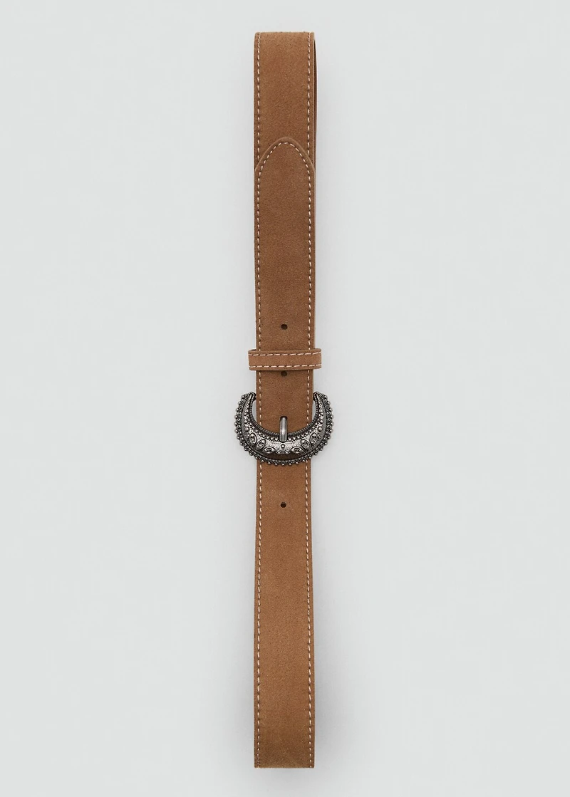 Suede leather belt