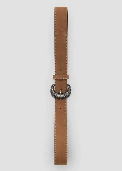 Suede leather belt