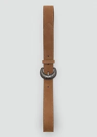 Suede leather belt
