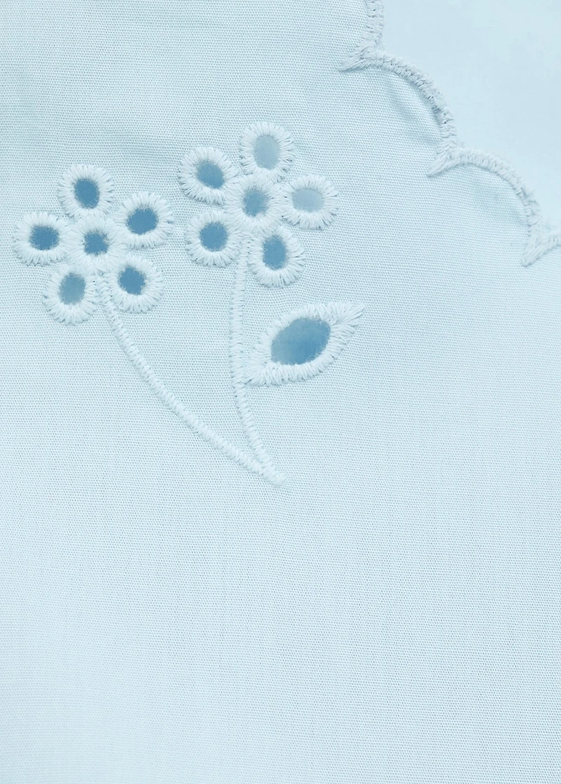 Embroidered crop top