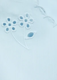 Embroidered crop top