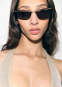 Lurex bikini top with adjustable back