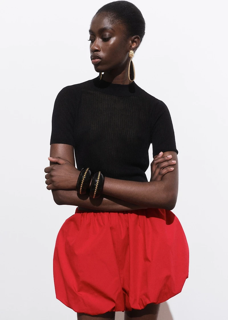 Knitted cropped sweater