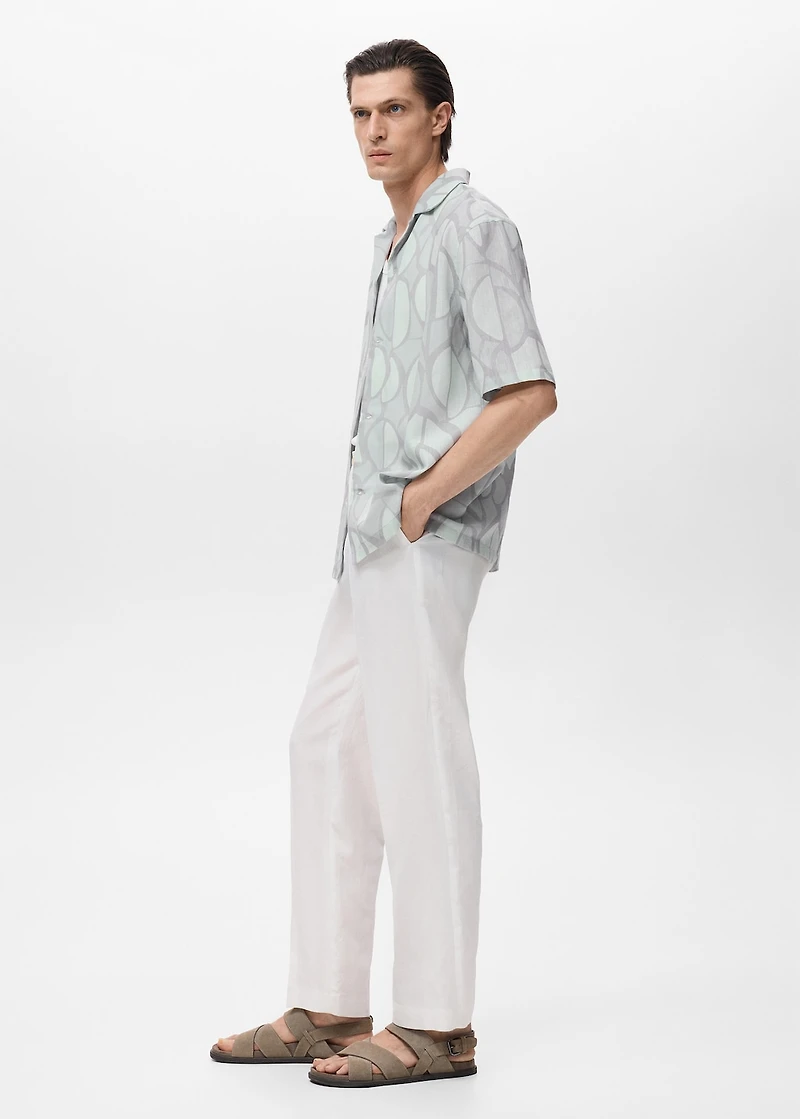 Printed short-sleeved shirt