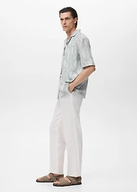 Printed short-sleeved shirt