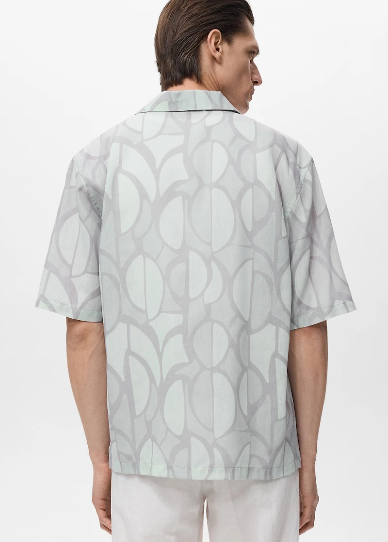 Printed short-sleeved shirt