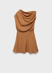 Asymmetric draped gown