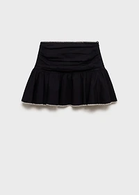 Embroidered ruffled skirt