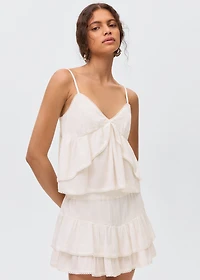 Ruffled trouser skirt