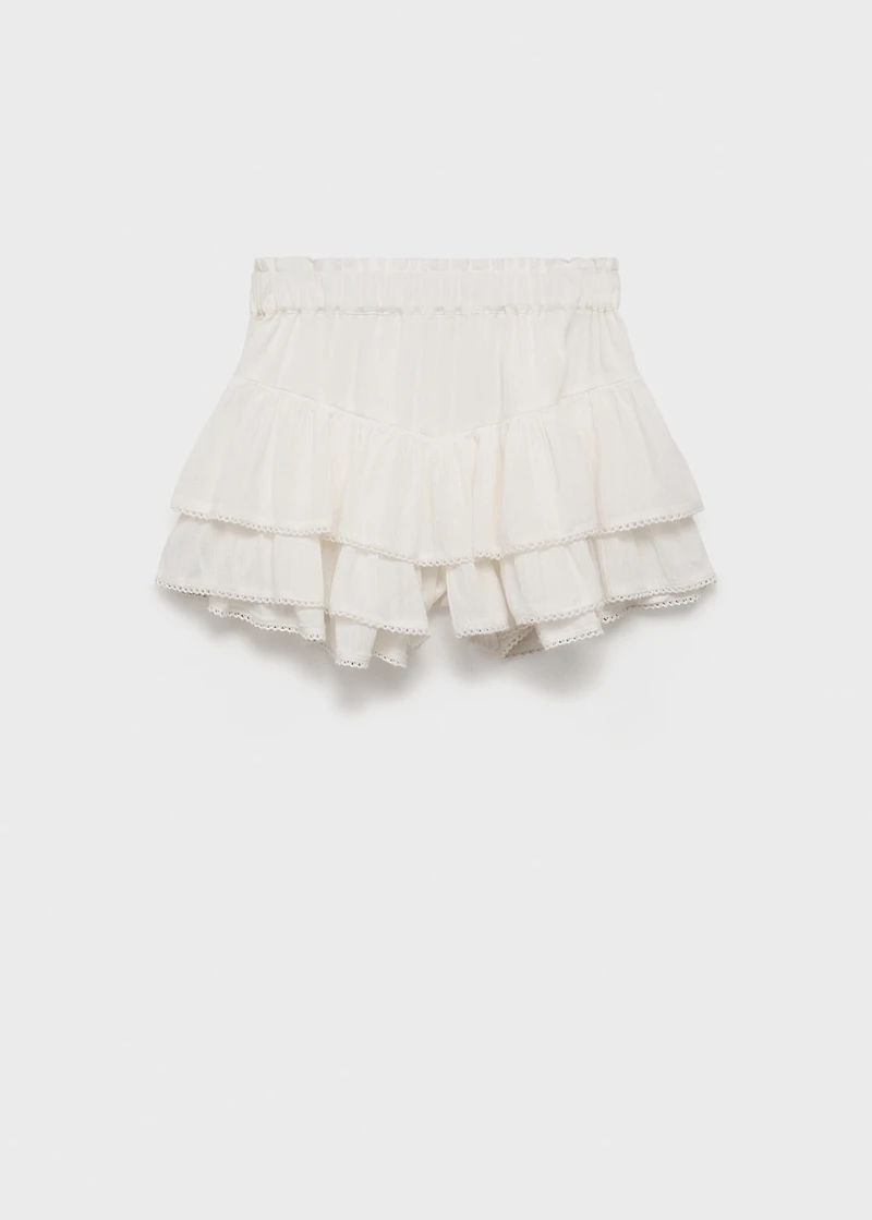 Ruffled trouser skirt