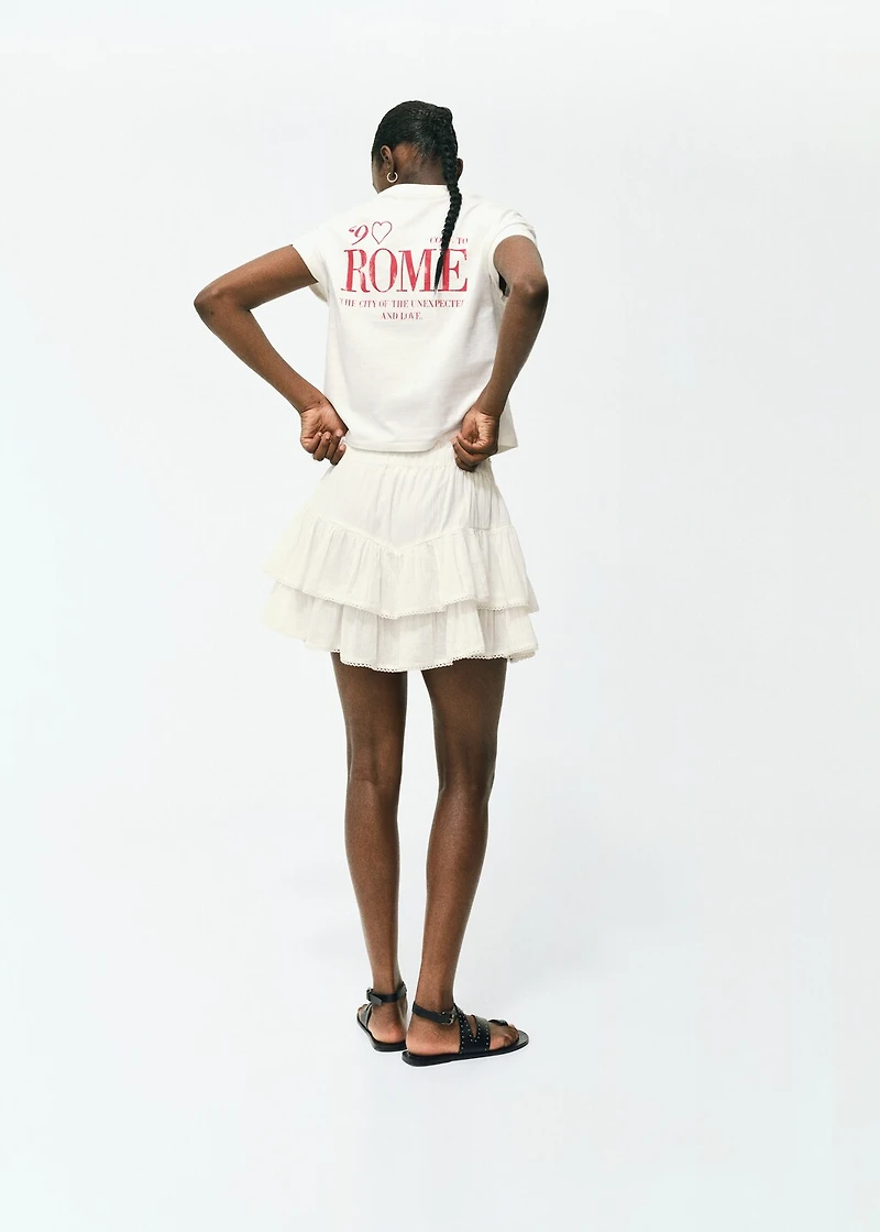 Ruffled trouser skirt