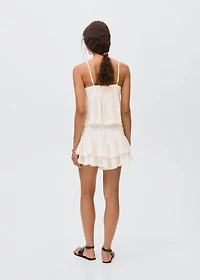 Ruffled trouser skirt