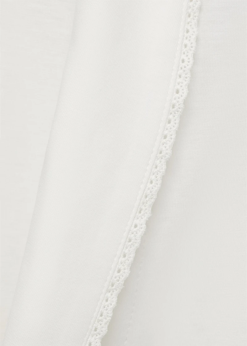 Cotton gown with embroidery detail