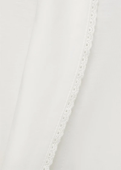 Cotton gown with embroidery detail