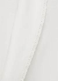 Cotton gown with embroidery detail