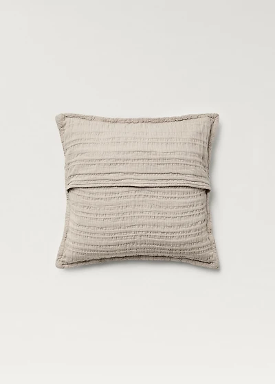 Cotton jacquard striped cushion cover 50x50 cm