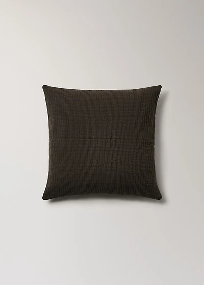 Garment-dyed cushion cover with hem 50x50 cm