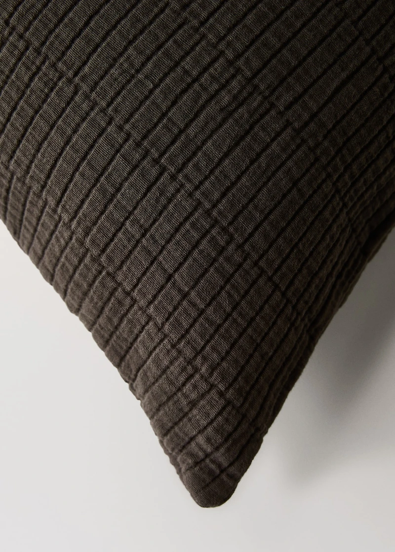 Garment-dyed cushion cover with hem 50x50 cm