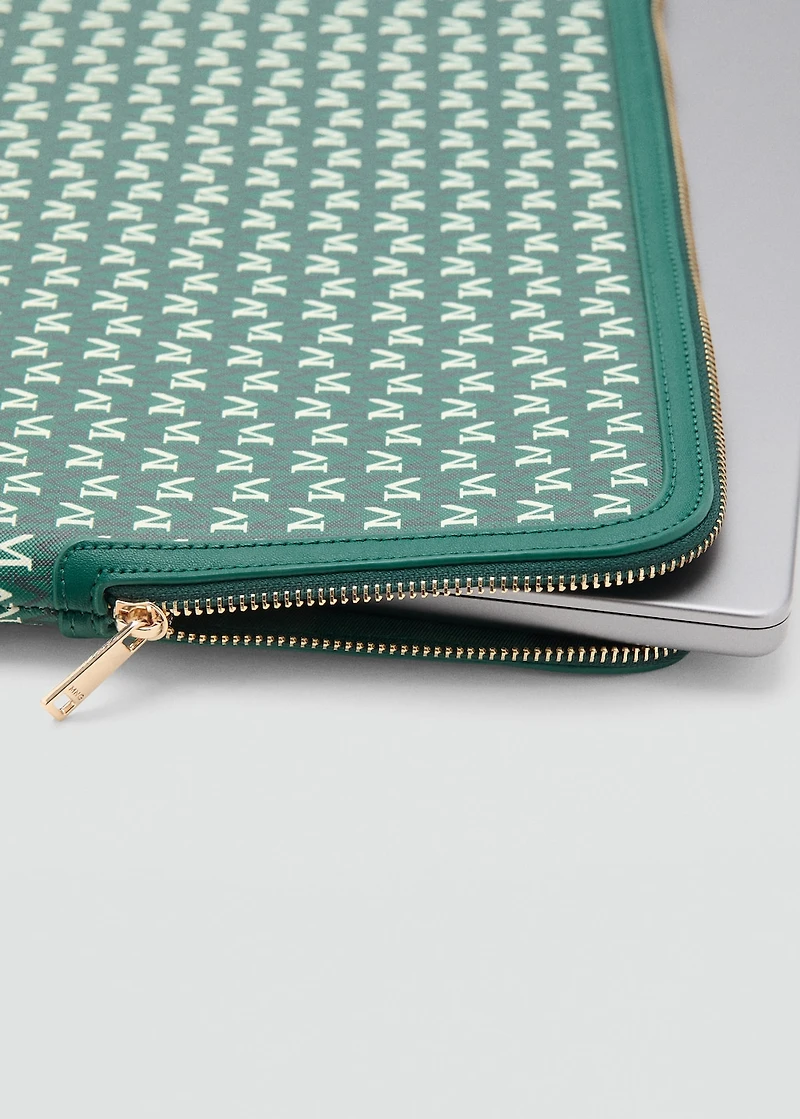 Laptop case with printed logo