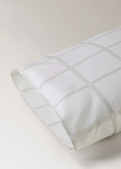 Percale cotton pillowcase with a plaid print 45x110 cm