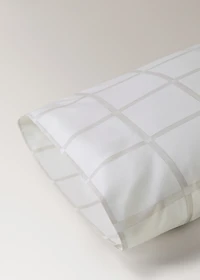 Percale cotton pillowcase with a plaid print 45x110 cm