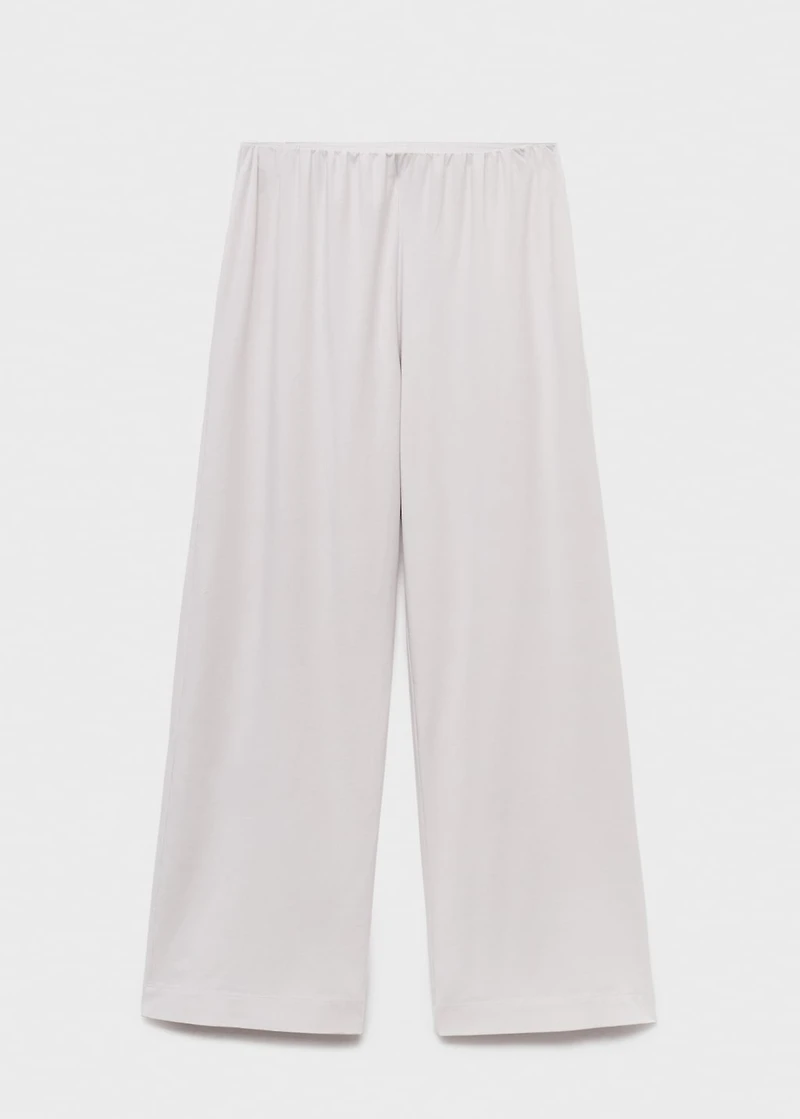 Fluid cotton pajama bottoms