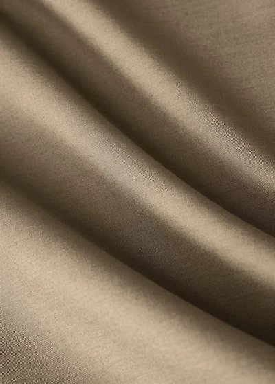 Reversible percale cotton duvet cover with contrasting piping for cot