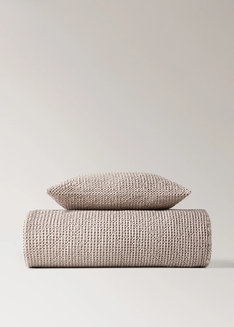 Waffle-cotton garment-dyed bedspread for crib