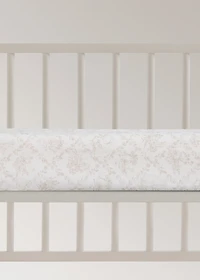Toile de Jouy percale cotton fitted sheet for crib