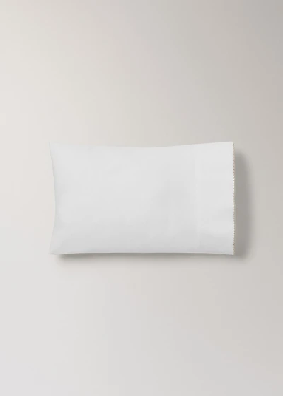 Percale cotton pillowcase with picueta detail