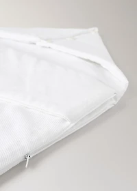 Cotton casual coat with zip detail