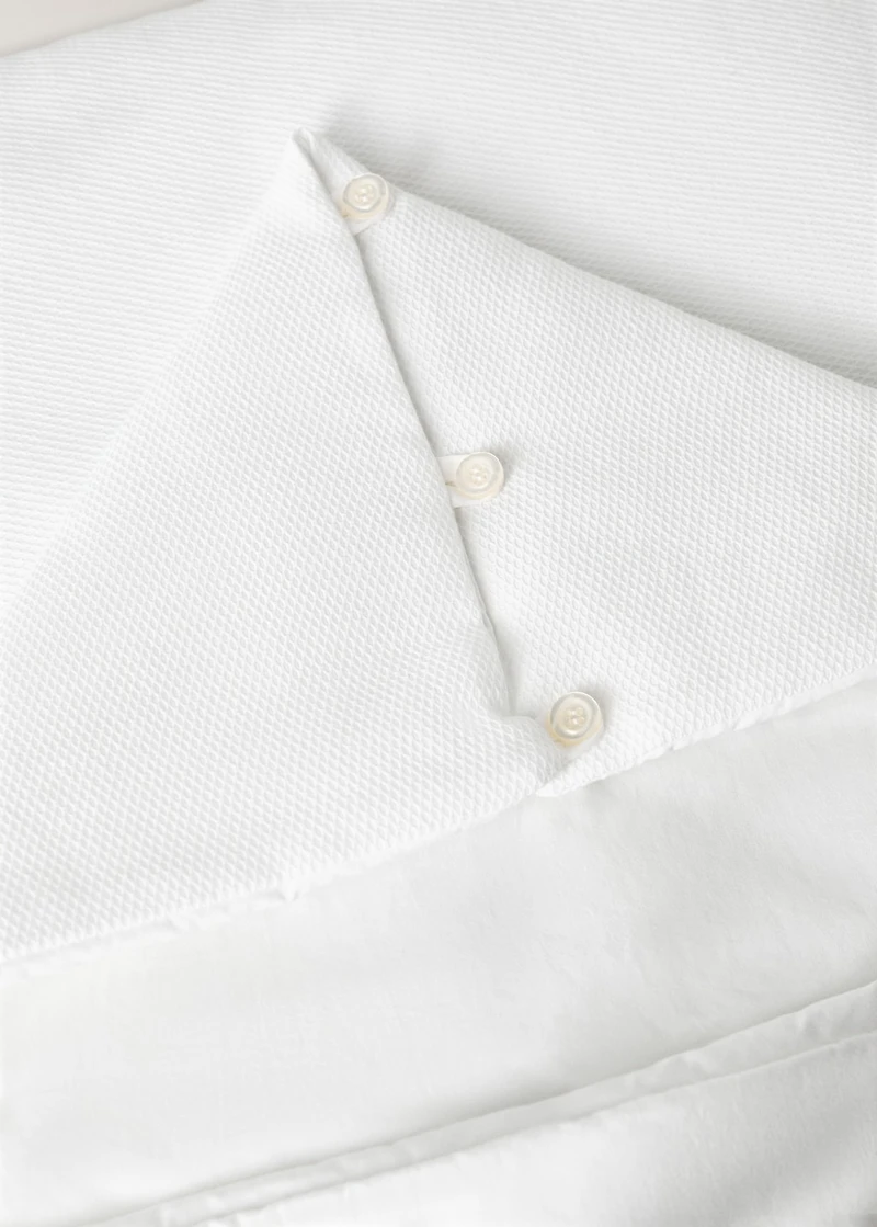 Cotton casual coat with zip detail