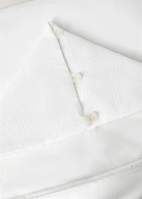 Cotton casual coat with zip detail