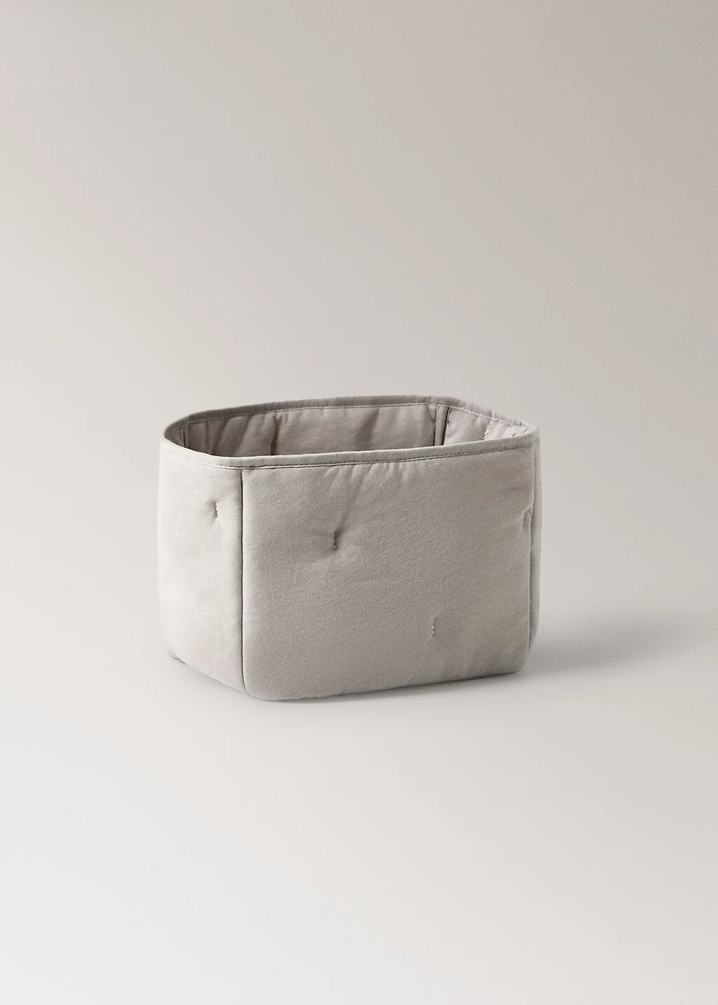 Medium quilted cotton basket