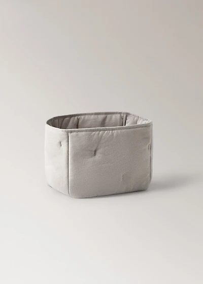 Medium quilted cotton basket