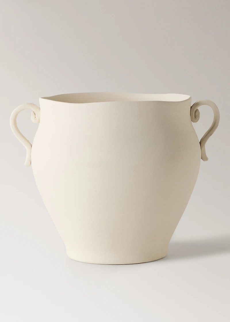 Large terracotta vase with handles