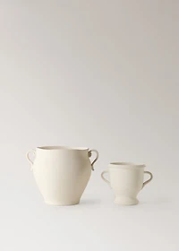 Large terracotta vase with handles