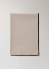 Resin-coated cotton tablecloth with overlock for 2 to 4 diners