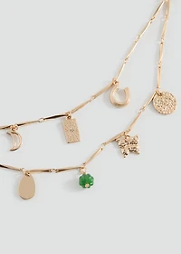 Pack of 2 pendant necklaces