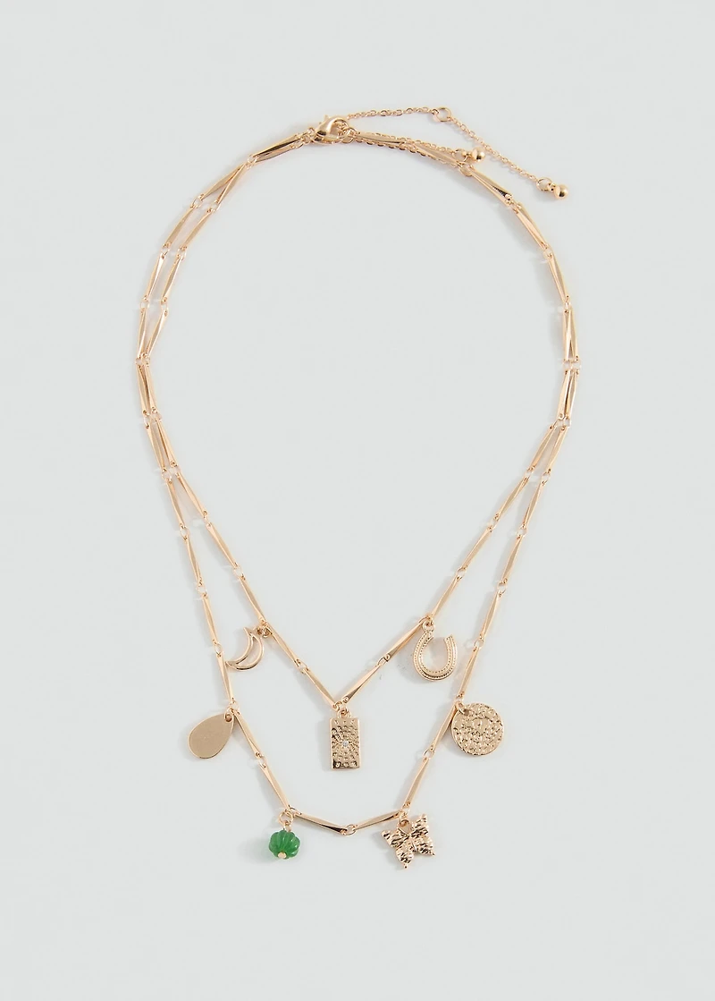 Pack of 2 pendant necklaces