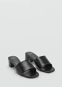 Block-heel sandals with strap
