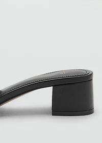 Block-heel sandals with strap