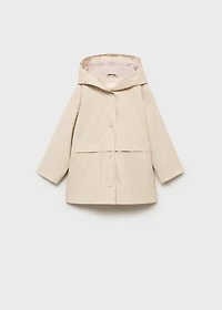 Rubberized barn jacket with hood