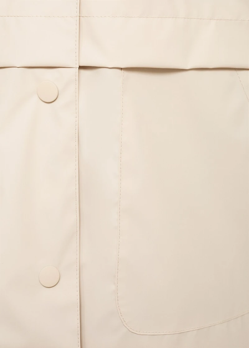 Rubberized barn jacket with hood