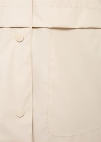 Rubberized barn jacket with hood