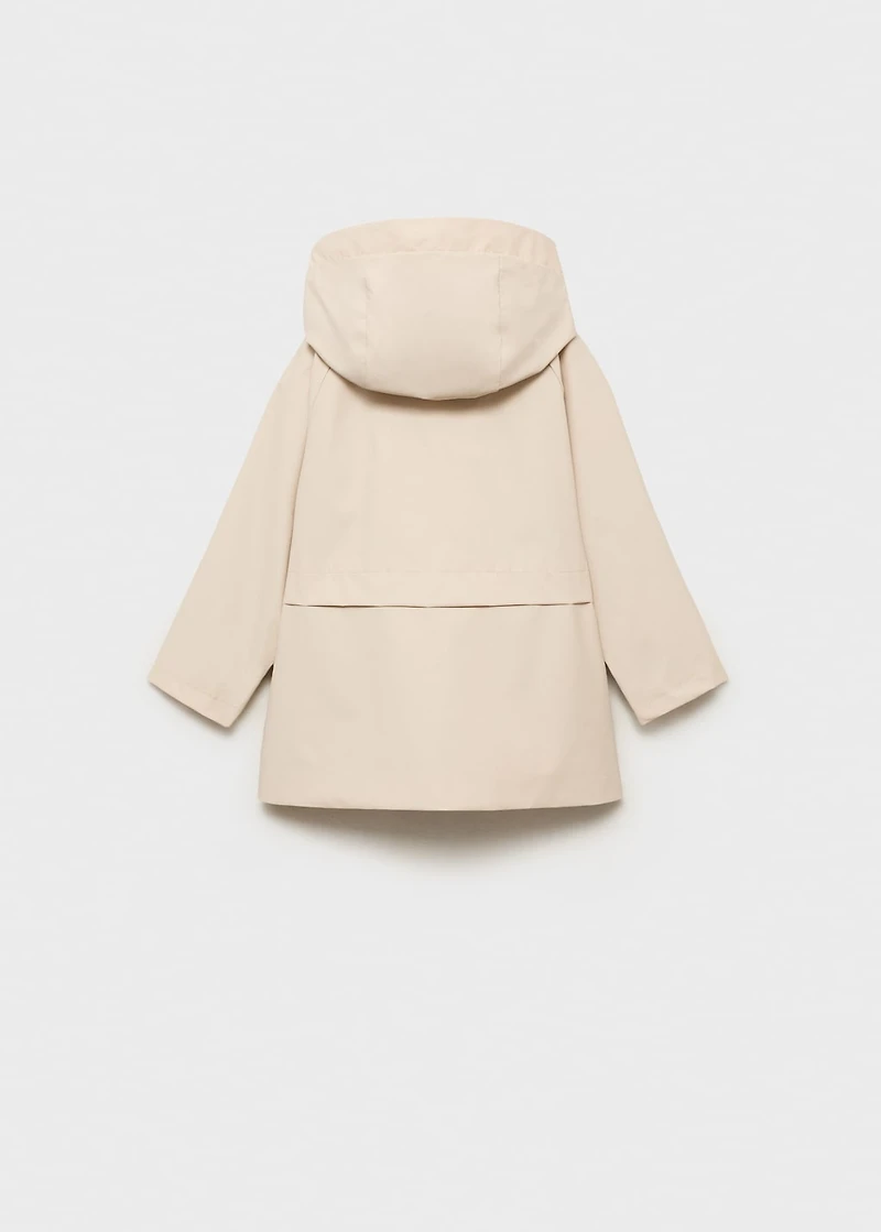 Rubberized barn jacket with hood