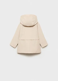 Rubberized barn jacket with hood