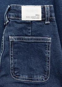 Wideleg low frayed hem jeans