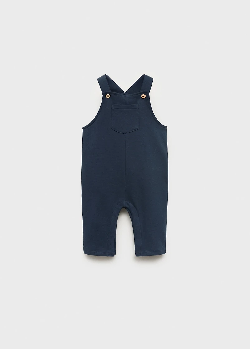 Long cotton dungarees
