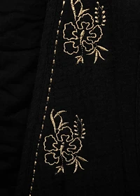 Floral-embroidered vest